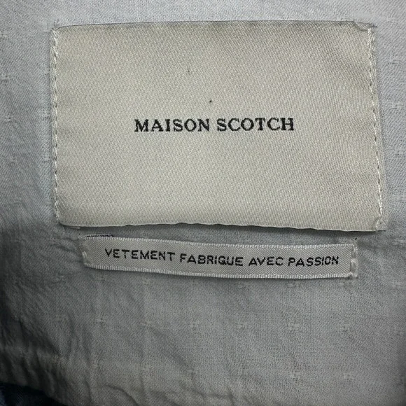 Maison Scotch Top Shirt Blouse Size 3‎ Large Blue Denim Long Sleeve Button Up - Picture 12 of 16